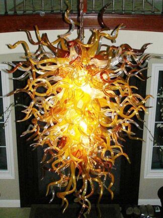 Купить Antique Special Flush Mount Ceiling Lights Handmade Blown Glass Art Chandelier for Home Decoration LED Bulbs