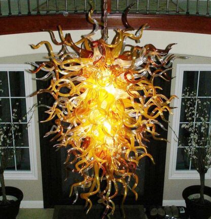 Купить Antique Special Flush Mount Ceiling Lights Handmade Blown Glass Art Chandelier for Home Decoration LED Bulbs