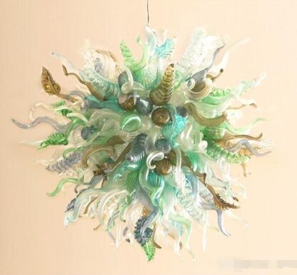 Купить Lamps Miscellaneous Foliage Chandeliers Pendant Lighting Special Flower Design Round Shape Small Hand Blown Glass Chandelier Light