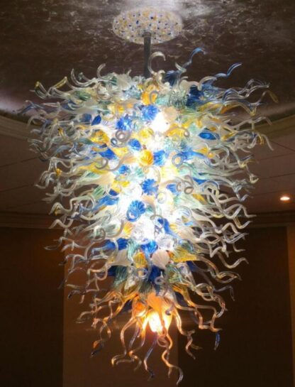 Купить Italian Colored Glass Flower Chandelier Venetian Glass Pendant Lights LED Light Source Hand Blown Glass Chandelier Pendant Lamps