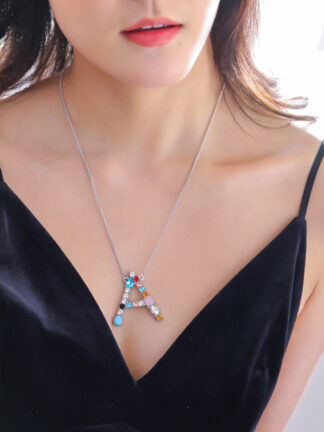 Купить Luxury Design Popular Handmade Women Gold Plated Alloy Letter A-Z Pendant Necklace