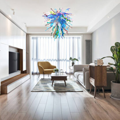 Купить Factory Direct Top Sale Modern Crystal Chandeliers 36inch Living Room European Style Murano Glass Chandelier Hanging Lamp Restaurant