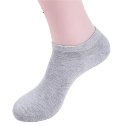 Купить Januarysnow Men's Socks Breathable Ankle Socks Solid Color Short Socks Comfort High Quality Cotton Low Cut White Black