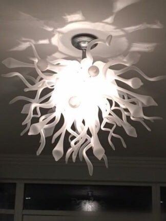 Купить Italian Chandelier Lightings lamps White Suspension Led Pendant Light 32 Inches Ceiling Lighting Hanging for Hotel Bedroom Decoration