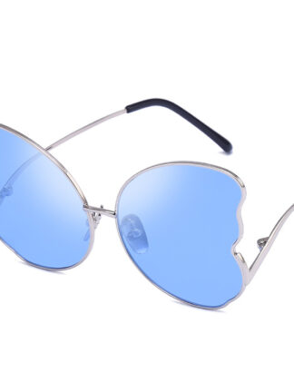 Купить Cat Eye Mirror Sunglasses 2019 Metal Butterfly-shaped Sunglasses Sun Glasses Women Uv400 Protection Eyewear
