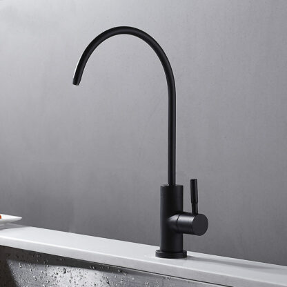 Купить Water purifier Tap Europe style total brass Single Cold kitchen faucet swivel Black kitchen mixer tap