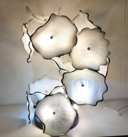 Купить Italian Murano Lamps Plates Floor Lighting Flower Design Glass Art Sculpture Standing Lamp Modern Decor in White Color