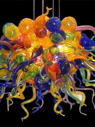 Купить Lamps Elegant Special Colorful Chandeliers for Women Boutique Art Decoration Style Blown Glass Trippy Chandelier