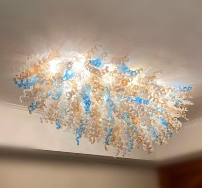 Купить Nordic Style Ceiling Lighting Italian Hand Blown Glass Chandelier Lamps Home Decorative LED Ceiling-Lights Chandeliers