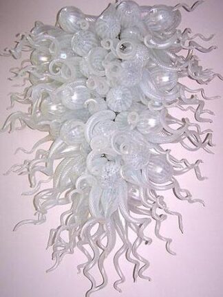 Купить Lamps Modern White Color Chandeliers Hand Blowing Glass Balls 52 Inches Chandelier Lightings Hotel Lobby Lighting Fixture-Girban Brand