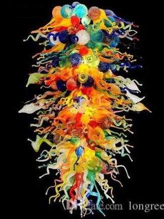 Купить Lamps All the Colors on Parade Hand Blown Chandelier High Quality Murano Glass Chandeliers with LED lights