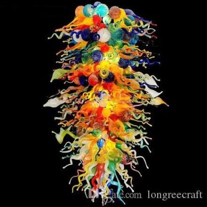 Купить Lamps All the Colors on Parade Hand Blown Chandelier High Quality Murano Glass Chandeliers with LED lights