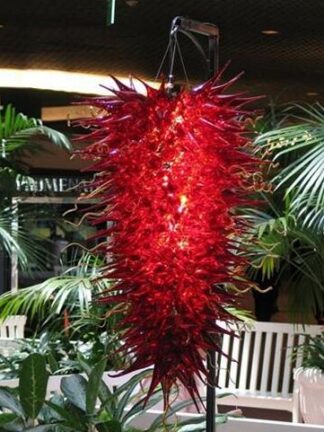 Купить Lamps Briliant Art Chandeliers Lighting in Red Birds of Paradise Hand Blown Glass Chandelier Lamp for Hotel