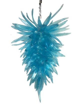 Купить Lamp Turquoise Pendant-Lamps Hand Blown-Glass Hanging Crystal Chandeliers 48 Inches LED Bulbs Murano Glass Pendant Chandelier