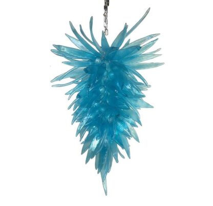 Купить Lamp Turquoise Pendant-Lamps Hand Blown-Glass Hanging Crystal Chandeliers 48 Inches LED Bulbs Murano Glass Pendant Chandelier