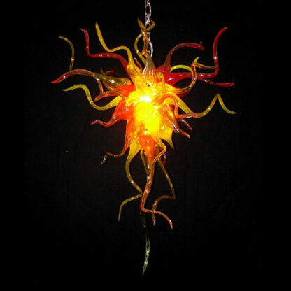 Купить Italian Design chandelier Pendant Lamps Orange Yellow Lustre European Style Hand Blown Glass Chandeliers Lighting Art Modern indoor light