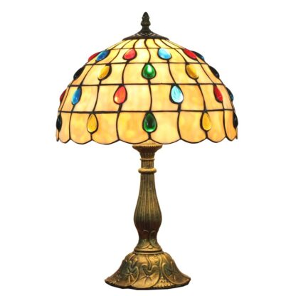 Купить Tiffany stained glass table lamps bar restaurant bead lamp living room lighting bedroom bedside European retro table lamp TF052