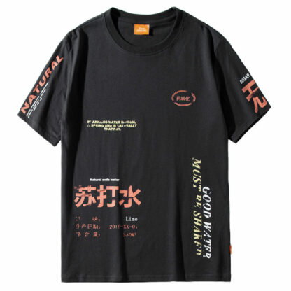 Купить Januarysnow 2019 Harajuku T Shirt Men Hip Hop Soda Water Funny T-Shirt Streetwear Summer Tshirts Vintage Print Cotton Tops Tees Short Sleeve