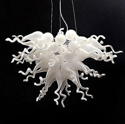 Купить Handmade Blown Glass Chandelier lamp Modern White Pendant Lamps Italy Design Customize Hanging LED Lighting for Home Decoration