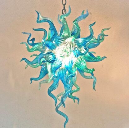 Купить Energy Saving Mouth Blown Glass Chandeliers Customized LED Pendant Lights Tiffany Colored Glass Chandelier for Home Party Decor