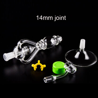 Купить Headshop999 CSYC NC059 Hookah Dab Rig Bubbler Water Pipe 14mm Quartz Banger Titanium Nail Ceramic Tip Tripple Recycle Oil Rigs Bongs