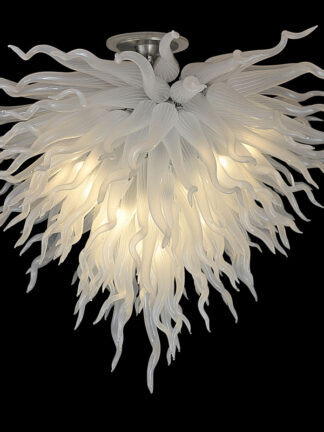 Купить Classic White pendant lamps Lights LED Design Art Lighting Chandeliers D36inch Hand Blown Glass Chandelier Lamp Living Room