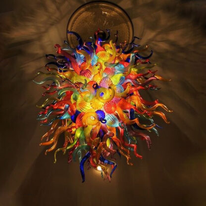 Купить Antique Art Deco Blown LAMPS Multicolor Modern Ceiling Light Murano Glass Custom LED Chandelier for Villa