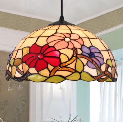 Купить Retro European Style ceiling Lamp classic stained Glass wall lamp fairy tale round bedroom Lights living room wall lights kitchen TF