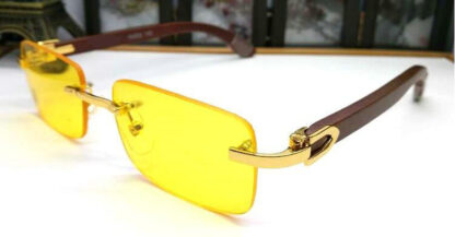 Купить fashion rimless buffalo horn glasses sunglasses for mens summer styles man sport sunglasses for men women clear lens