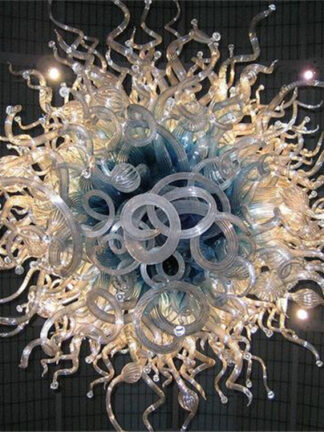 Купить Lamps Faded Gradually Led Pendant Lights Home Lamp Style Hand Blown Glass Crystal Chandelier Lighting for Art Decoration