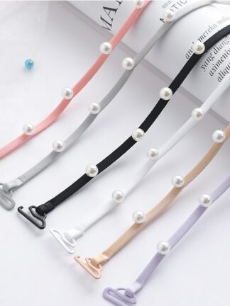 Купить Moly Story Intimates Accessories Pearl Bra Straps Replacement Decorative Shoulder Straps for Strapless Dress Wedding/Party Wear 7 Color