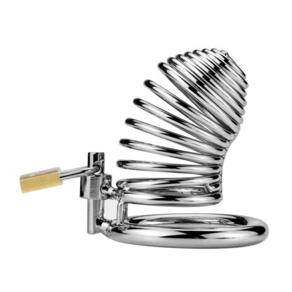 Купить new arrivals stainless steel screwed male chastity cage device metal lock penis cock cage bandage sex adult toys stopping masturbation