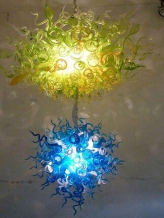 Купить Lamp Modern Art Gallery Pendant Lamps Style Murano glass Chandelier Led Chandeliers creative villa long staircase lights for Hotel