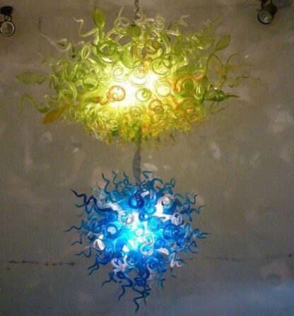 Купить Lamp Modern Art Gallery Pendant Lamps Style Murano glass Chandelier Led Chandeliers creative villa long staircase lights for Hotel