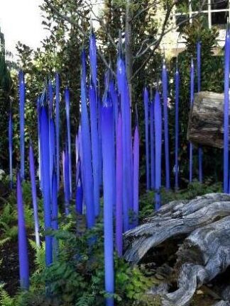 Купить Modern Murano Lamps Spears for Garden Art Decoration fashion Style Hand Blown Blue Glass Sculpture