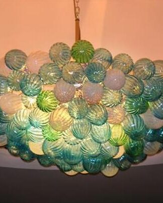 Купить Lamps Modern Design Green Balls Murano Mouth Blown Glass Chandeliers Lightings Light Fixture LED chandelier and pendant lights