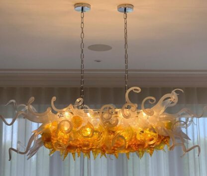 Купить Fashion Lamps Modern Chandeliers Custom Hand Blown Glass Crystal Chandelier Lighting Living Room Bedroom LED Hanging Pendant Light Fixtures