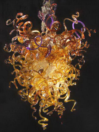Купить Creative Gold Chandelier Lights Italian Murano Glass Lustres LED Modern Pendant Light Hanging Lamp for Living room Foyer Lighting