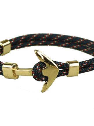 Купить Men and Women Handmade Gold Anchor Paracord Link Bracelet Colorful Woven Bracelets