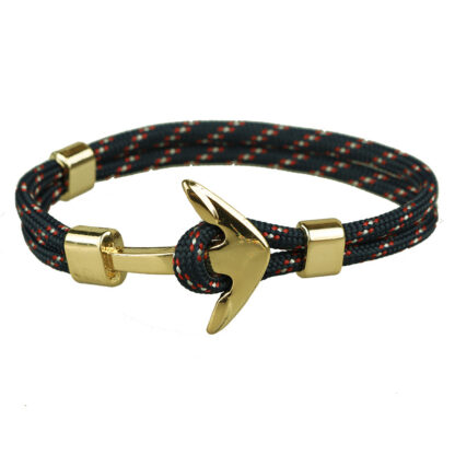 Купить Men and Women Handmade Gold Anchor Paracord Link Bracelet Colorful Woven Bracelets