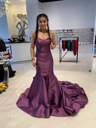 Купить 2022 Off Shoulder Mermaid Long Evening Bridesmaid Dresses Grape Backless Maid Of Honor Guest Party Gowns Plus Size
