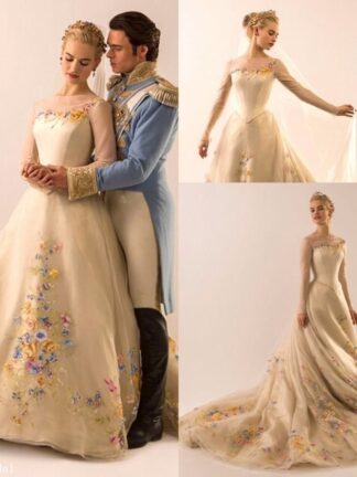 Купить Vestido Gowns De Noiva New Fashion Design Cinderella Princess Embroidery Wedding Dresses Champagne Ball