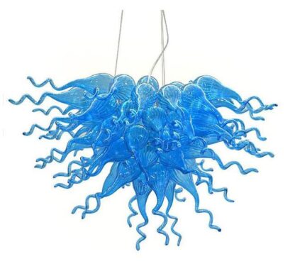 Купить Lamps Blue Murano Chandeliers Lamp LED Light 2 Years Warranty Living Dining Room Hand Blown Glass Decorative Chandelier