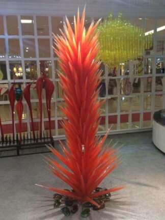 Купить Large Hand Floor Lamps Tree Orange Murano Garden Park Conifer Glass Sculpture