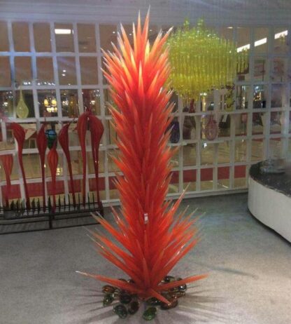 Купить Large Hand Floor Lamps Tree Orange Murano Garden Park Conifer Glass Sculpture