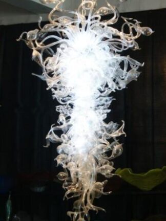 Купить Lamps Contemporary Transparent White CLear Chandeliers Large Light Fixture LED EC UL Handicraft Glass Art Chandelier Lighting and Pendant