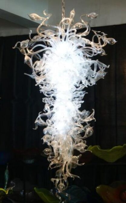 Купить Lamps Contemporary Transparent White CLear Chandeliers Large Light Fixture LED EC UL Handicraft Glass Art Chandelier Lighting and Pendant
