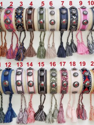 Купить 2020 New Designer jewelry brand Beautiful blended cotton yarn braided rivet bracelet for all poper popular jewelry best Friendship gift
