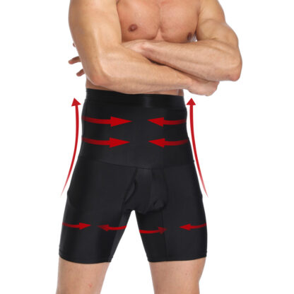 Купить Januarysnow Mens Body Shaper Compression Shorts Waist Trainer Tummy Control Slimming Shapewear Modeling Girdle Anti Chafing Boxer Underwear