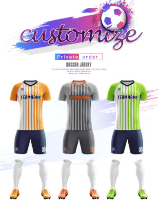 Купить Football jerseys shorts suits are customized with your name number and logo water-absorbent and quick-drying sportswear men soccer uniforms plus size